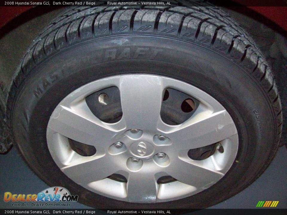 2008 Hyundai Sonata GLS Dark Cherry Red / Beige Photo #8