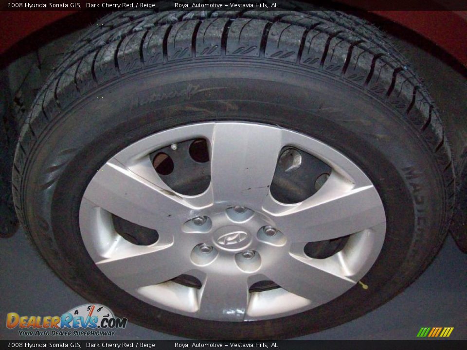 2008 Hyundai Sonata GLS Dark Cherry Red / Beige Photo #9