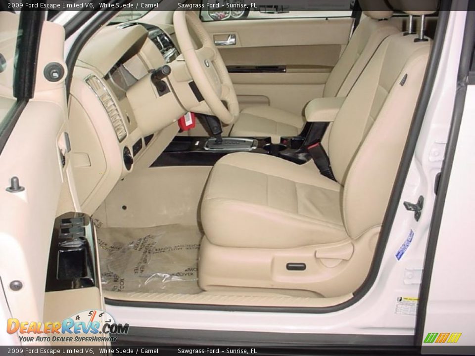 2009 Ford Escape Limited V6 White Suede / Camel Photo #11