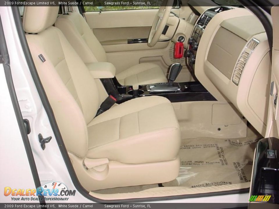 2009 Ford Escape Limited V6 White Suede / Camel Photo #12