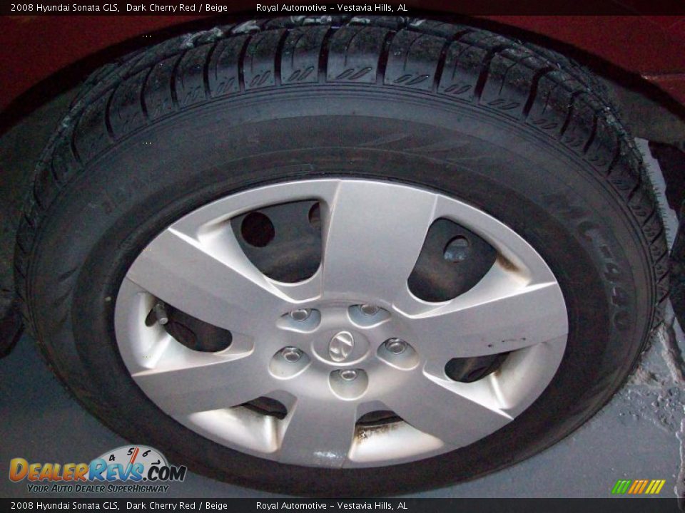 2008 Hyundai Sonata GLS Dark Cherry Red / Beige Photo #10