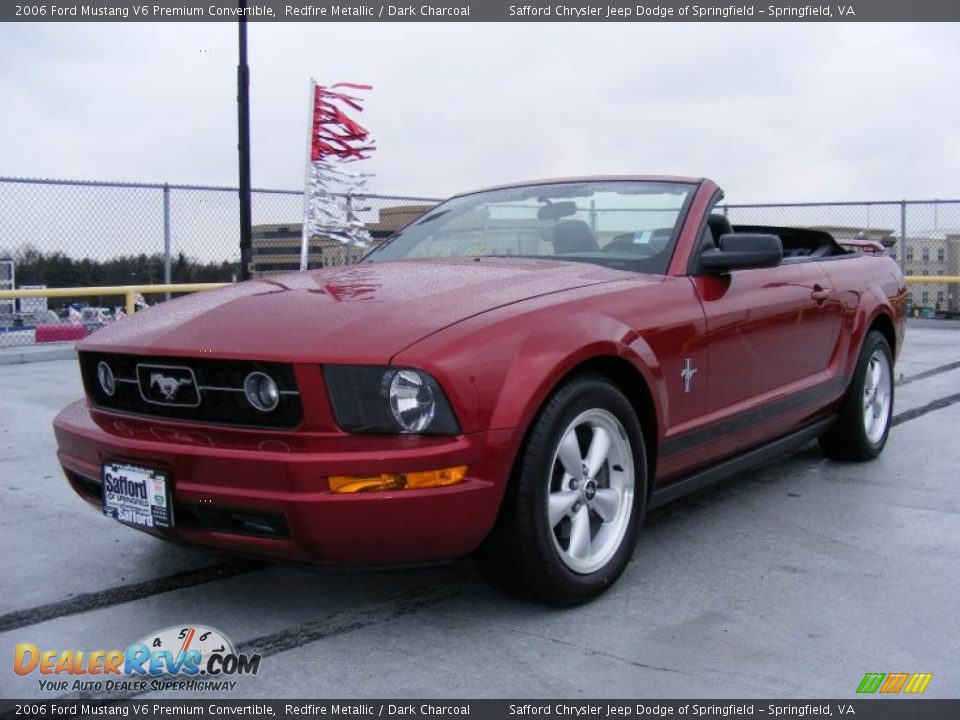 2006 Ford Mustang V6 Premium Convertible Redfire Metallic / Dark Charcoal Photo #1