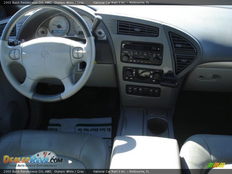2003 Buick Rendezvous CXL AWD Olympic White / Gray Photo #14