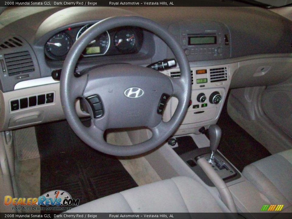 2008 Hyundai Sonata GLS Dark Cherry Red / Beige Photo #12