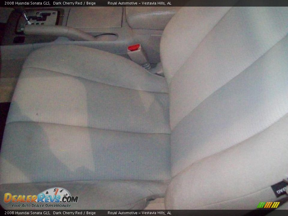 2008 Hyundai Sonata GLS Dark Cherry Red / Beige Photo #13