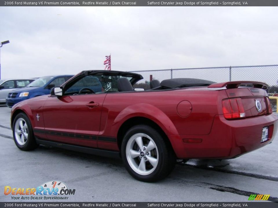 2006 Ford Mustang V6 Premium Convertible Redfire Metallic / Dark Charcoal Photo #3