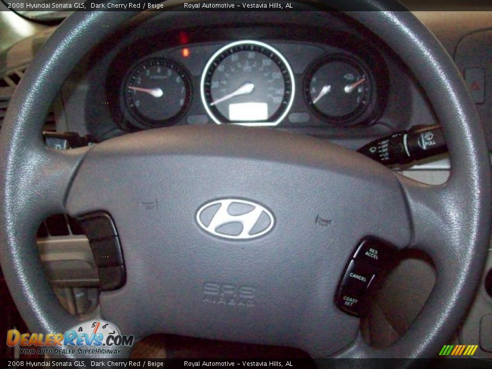 2008 Hyundai Sonata GLS Dark Cherry Red / Beige Photo #14