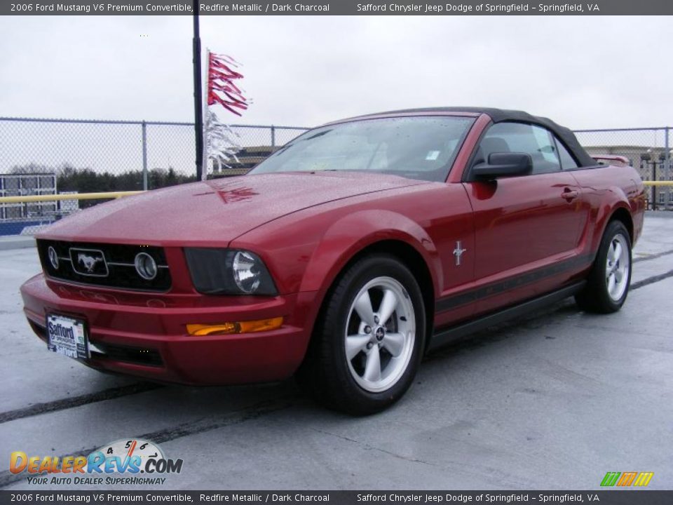 2006 Ford Mustang V6 Premium Convertible Redfire Metallic / Dark Charcoal Photo #4