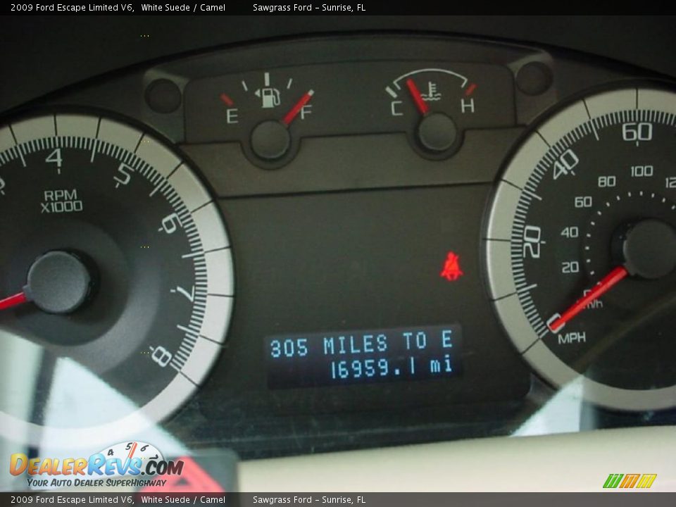 2009 Ford Escape Limited V6 White Suede / Camel Photo #18