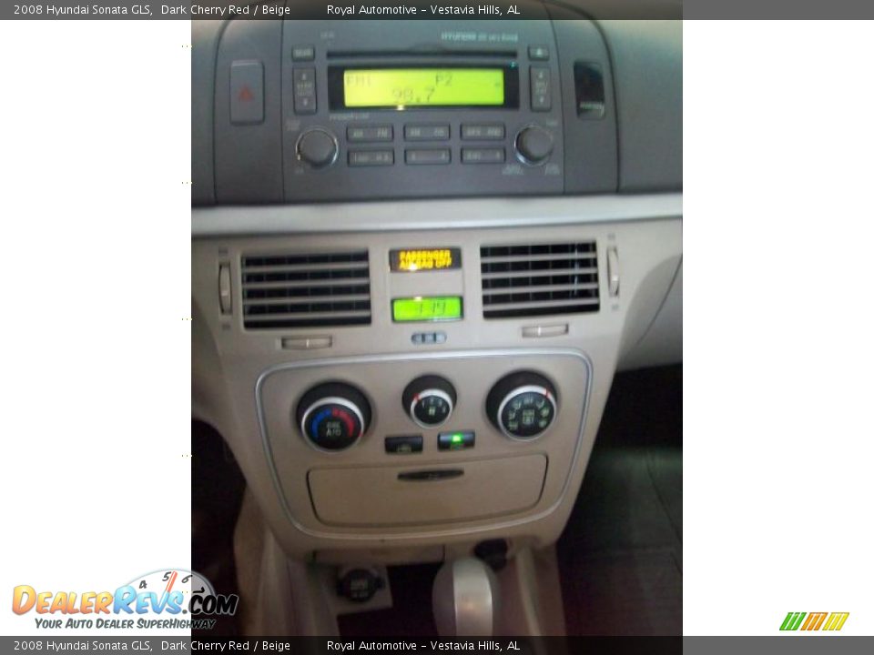2008 Hyundai Sonata GLS Dark Cherry Red / Beige Photo #16