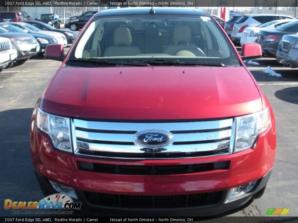 2007 Ford Edge SEL AWD Redfire Metallic / Camel Photo #2