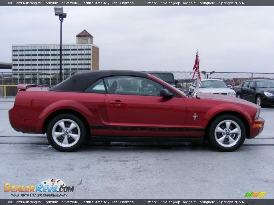 2006 Ford Mustang V6 Premium Convertible Redfire Metallic / Dark Charcoal Photo #7