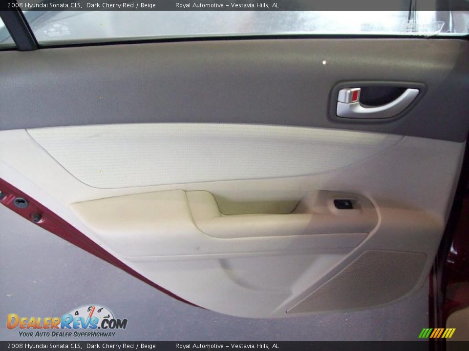 2008 Hyundai Sonata GLS Dark Cherry Red / Beige Photo #18