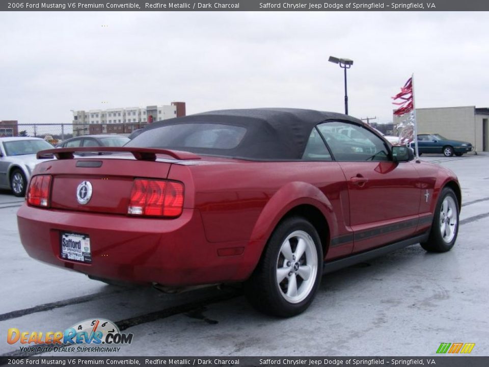 2006 Ford Mustang V6 Premium Convertible Redfire Metallic / Dark Charcoal Photo #8