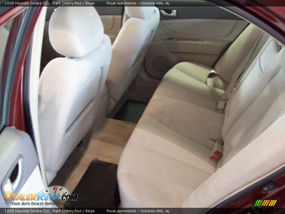2008 Hyundai Sonata GLS Dark Cherry Red / Beige Photo #19