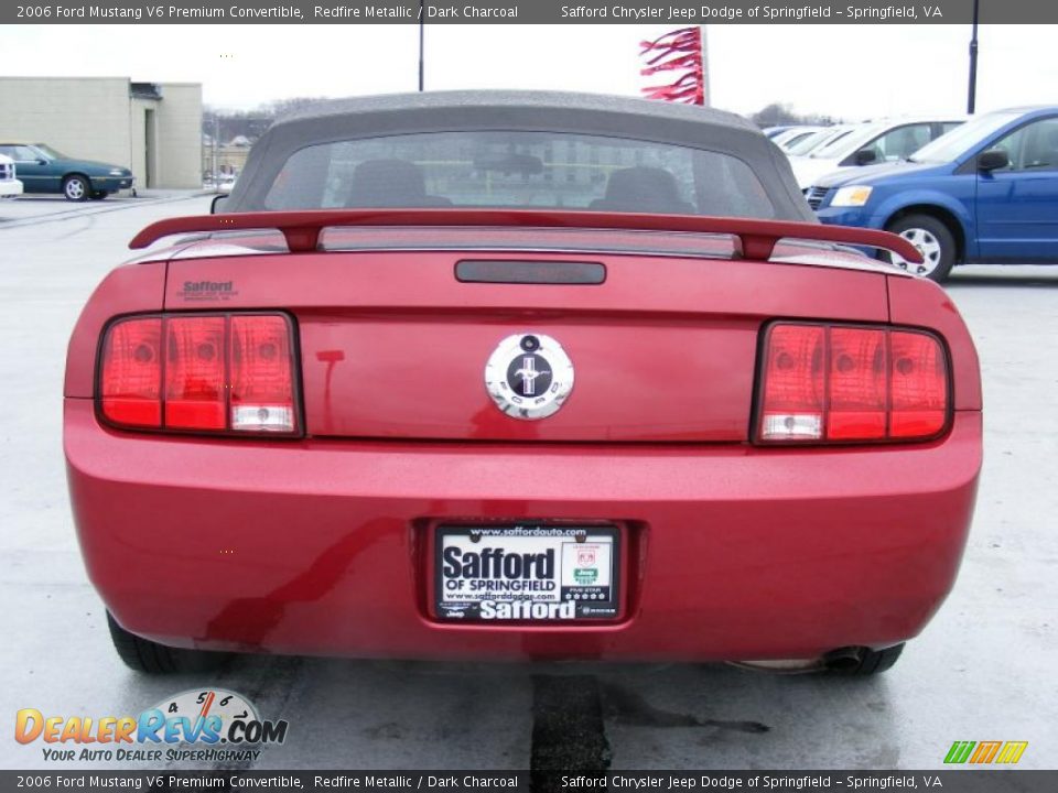 2006 Ford Mustang V6 Premium Convertible Redfire Metallic / Dark Charcoal Photo #9