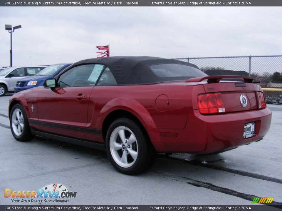 2006 Ford Mustang V6 Premium Convertible Redfire Metallic / Dark Charcoal Photo #10