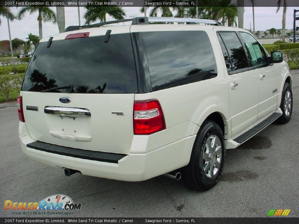 2007 Ford Expedition EL Limited White Sand Tri Coat Metallic / Camel Photo #3