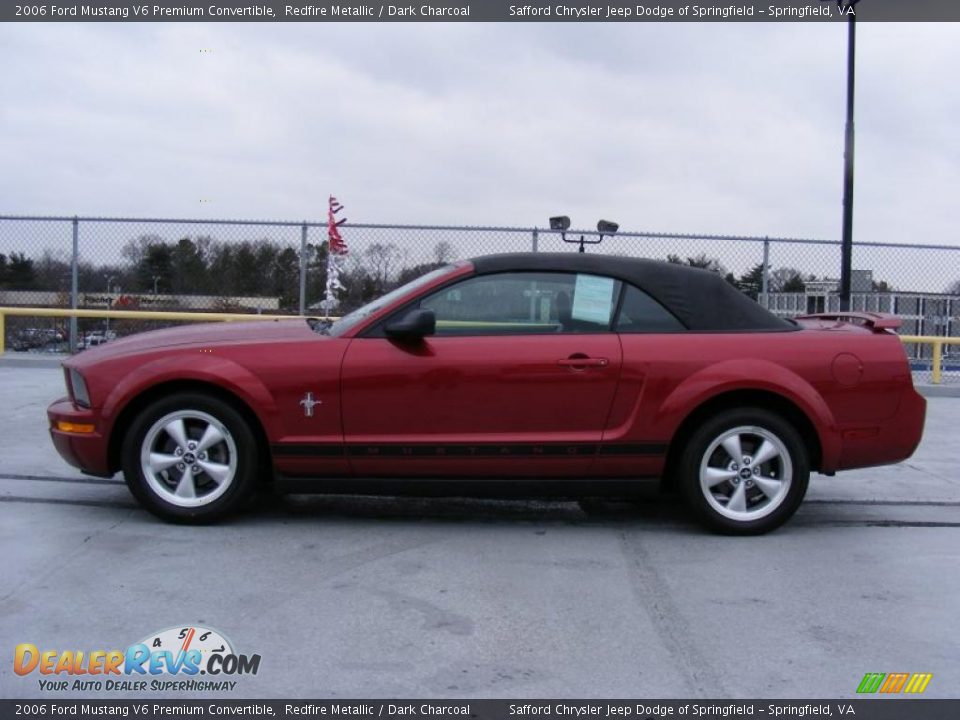 2006 Ford Mustang V6 Premium Convertible Redfire Metallic / Dark Charcoal Photo #11