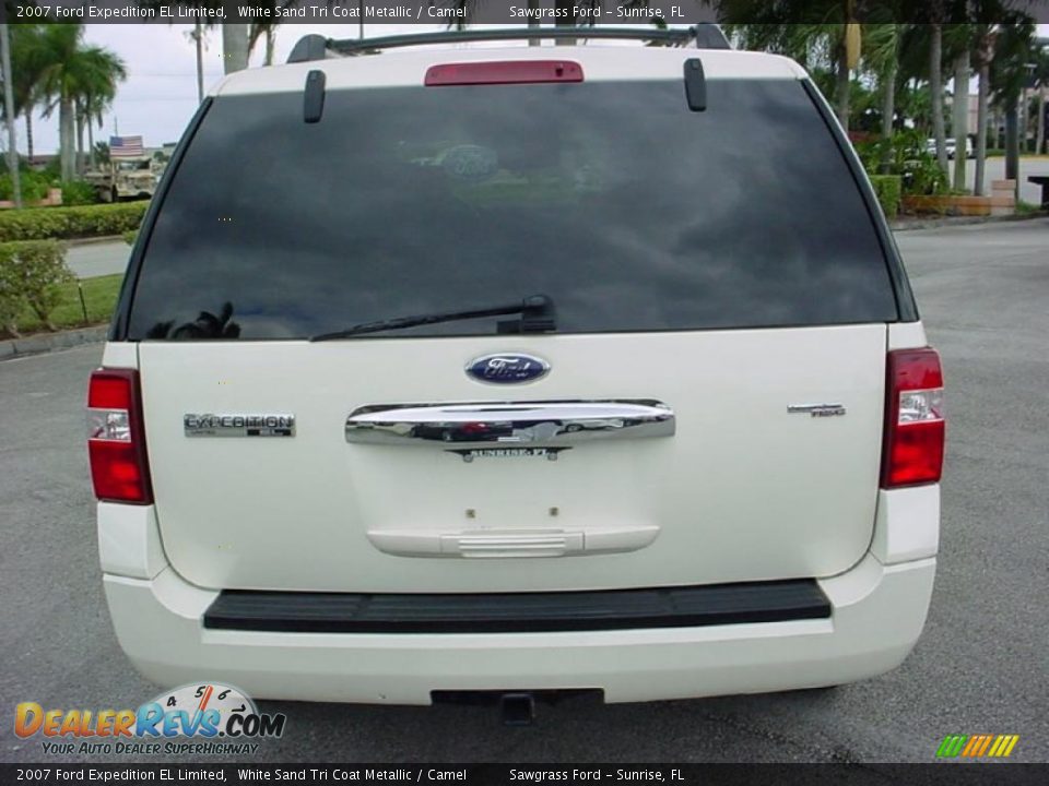 2007 Ford Expedition EL Limited White Sand Tri Coat Metallic / Camel Photo #4