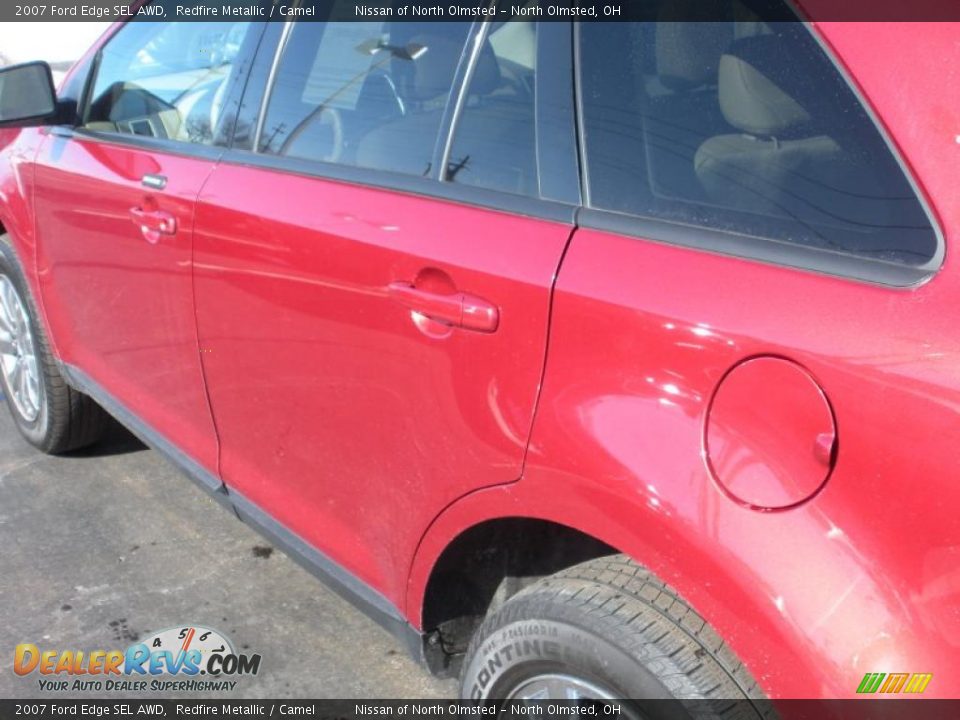 2007 Ford Edge SEL AWD Redfire Metallic / Camel Photo #6