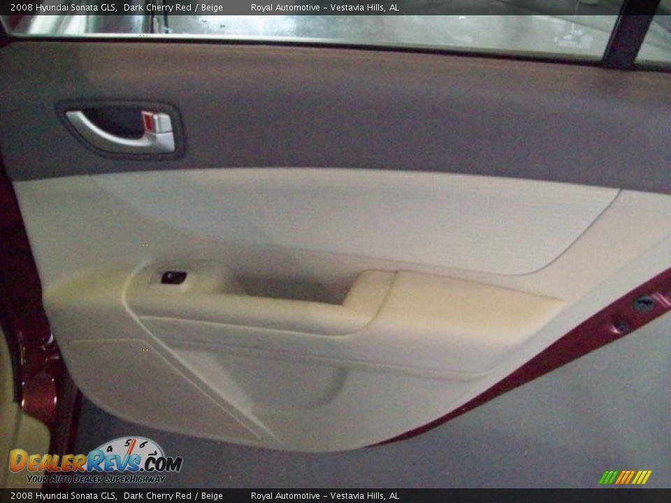 2008 Hyundai Sonata GLS Dark Cherry Red / Beige Photo #22