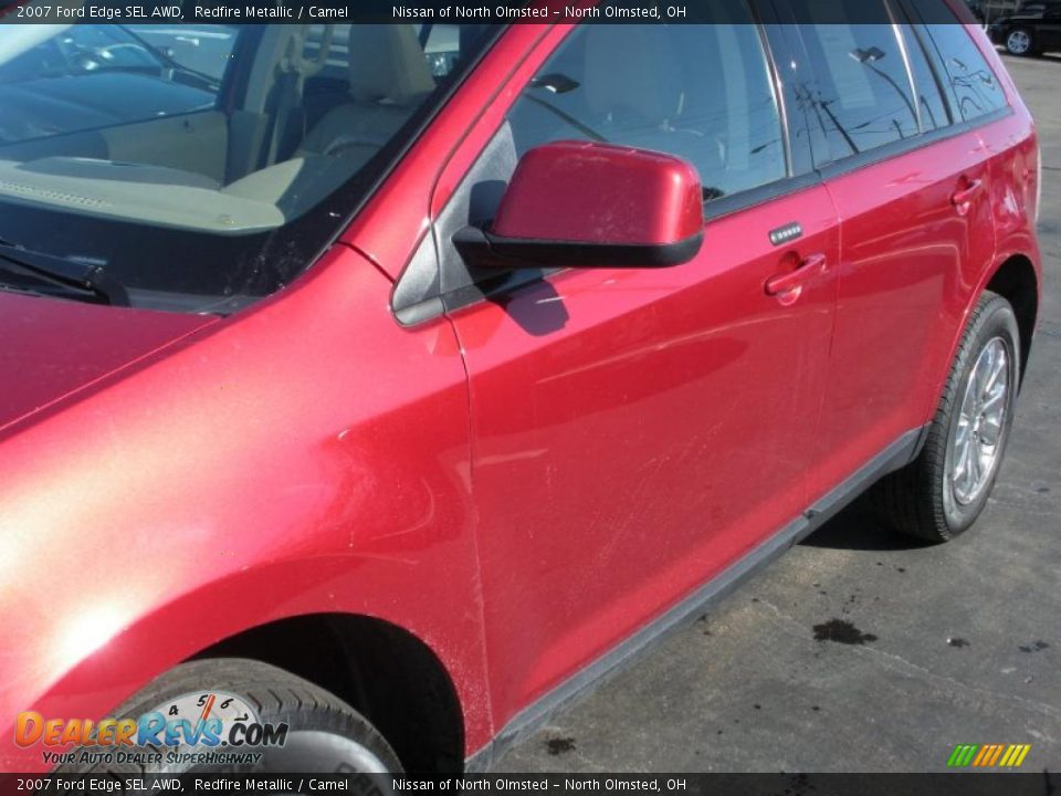 2007 Ford Edge SEL AWD Redfire Metallic / Camel Photo #7