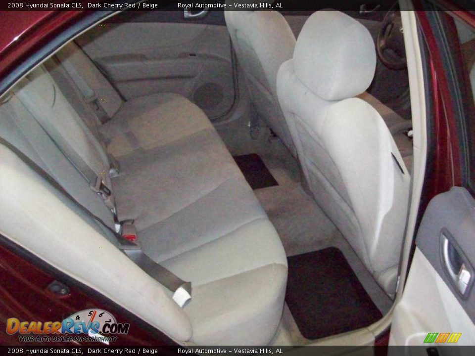 2008 Hyundai Sonata GLS Dark Cherry Red / Beige Photo #23