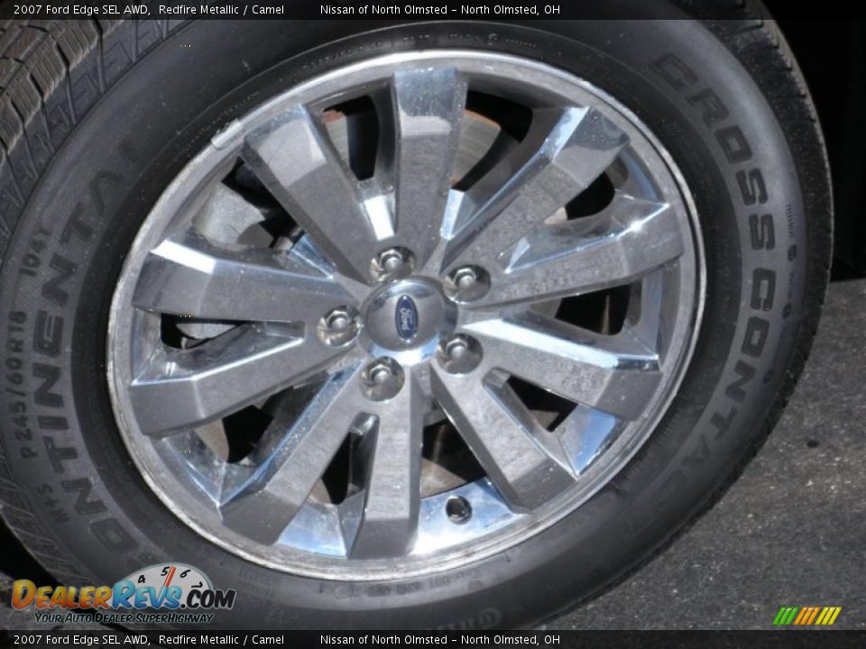 2007 Ford Edge SEL AWD Redfire Metallic / Camel Photo #8