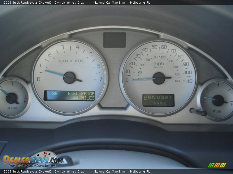 2003 Buick Rendezvous CXL AWD Olympic White / Gray Photo #26