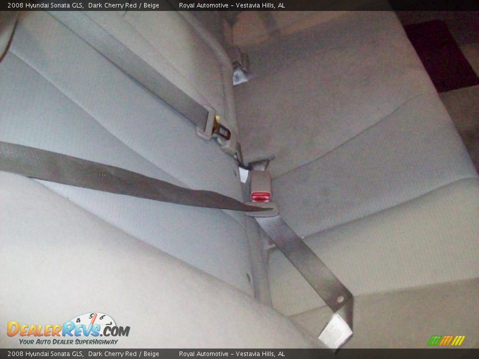 2008 Hyundai Sonata GLS Dark Cherry Red / Beige Photo #24