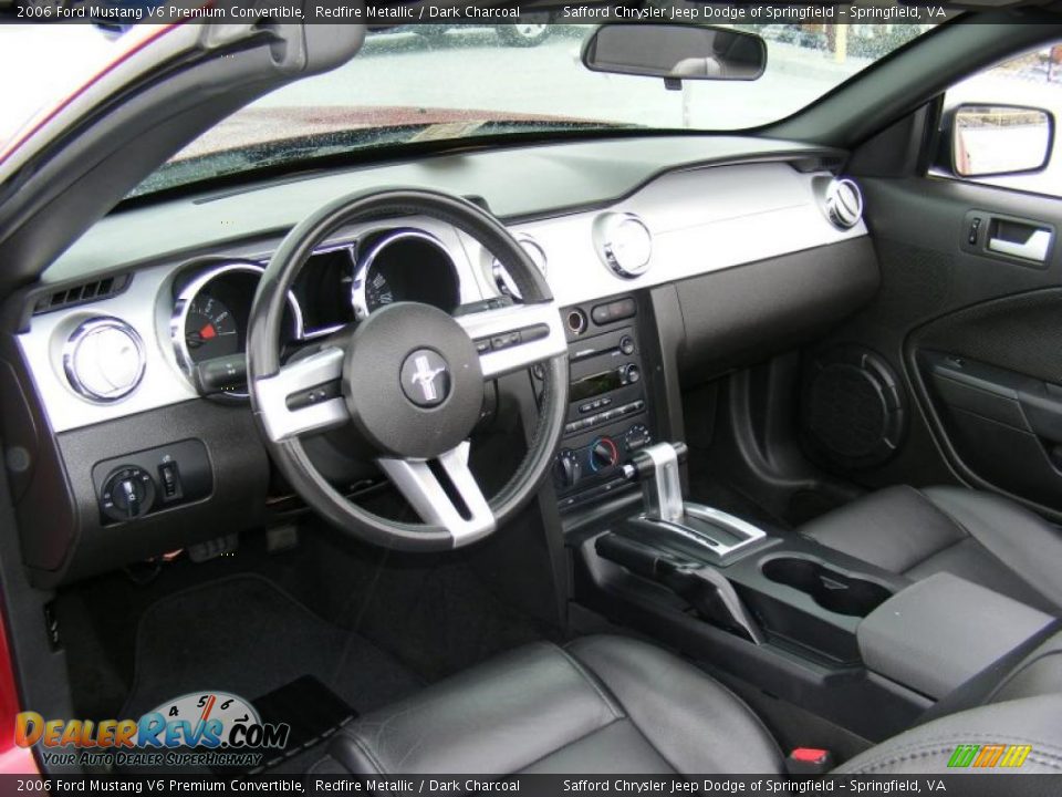 2006 Ford Mustang V6 Premium Convertible Redfire Metallic / Dark Charcoal Photo #14
