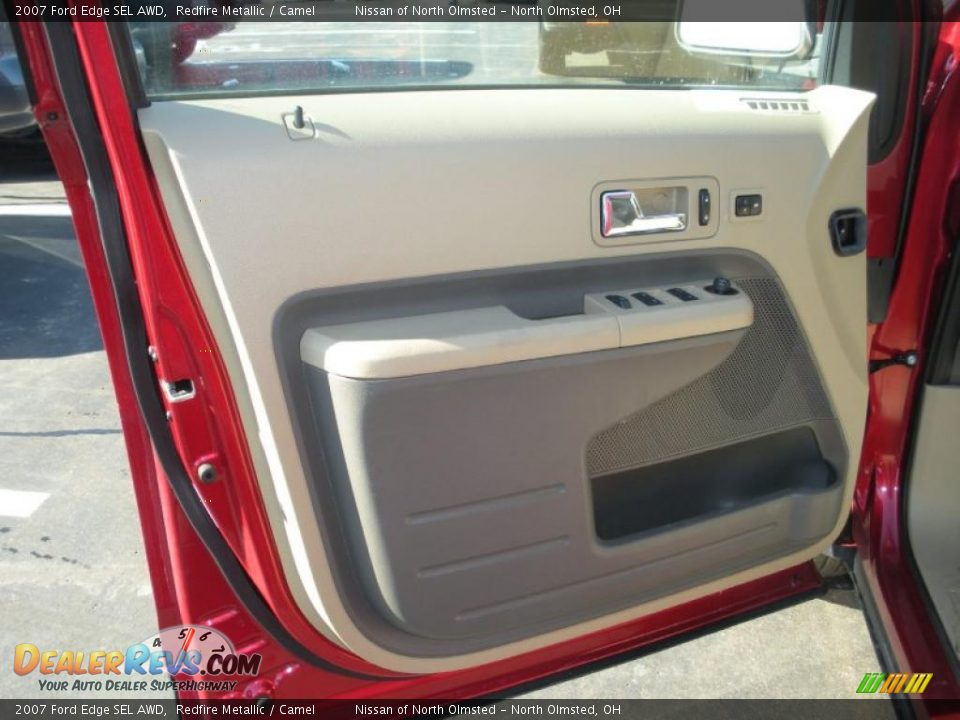 2007 Ford Edge SEL AWD Redfire Metallic / Camel Photo #9