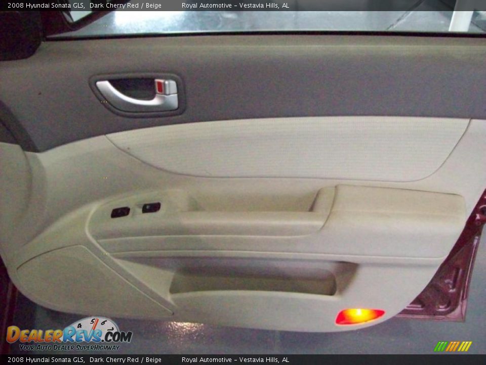 2008 Hyundai Sonata GLS Dark Cherry Red / Beige Photo #25