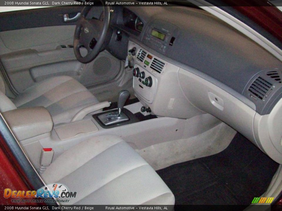 2008 Hyundai Sonata GLS Dark Cherry Red / Beige Photo #26