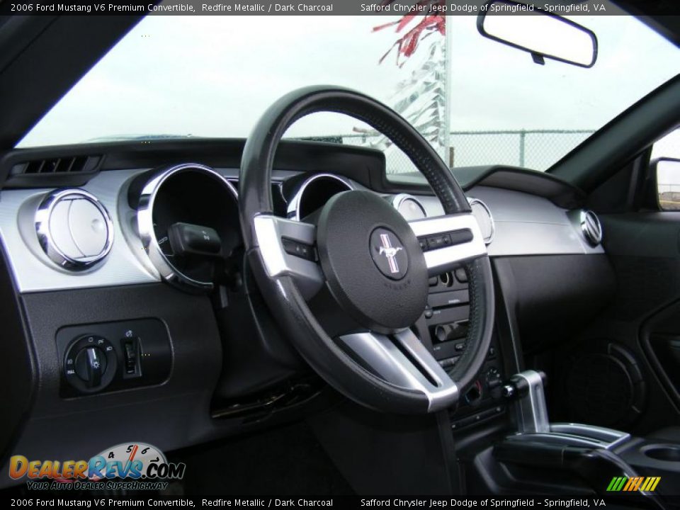 2006 Ford Mustang V6 Premium Convertible Redfire Metallic / Dark Charcoal Photo #16