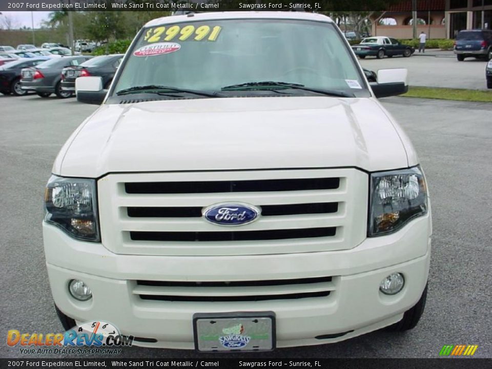 2007 Ford Expedition EL Limited White Sand Tri Coat Metallic / Camel Photo #9
