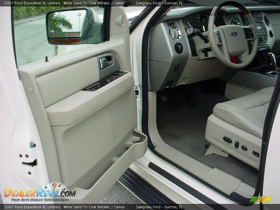 2007 Ford Expedition EL Limited White Sand Tri Coat Metallic / Camel Photo #10