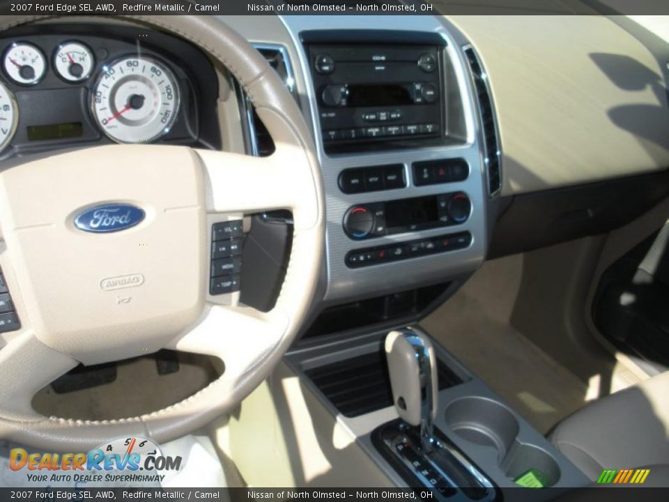 2007 Ford Edge SEL AWD Redfire Metallic / Camel Photo #12