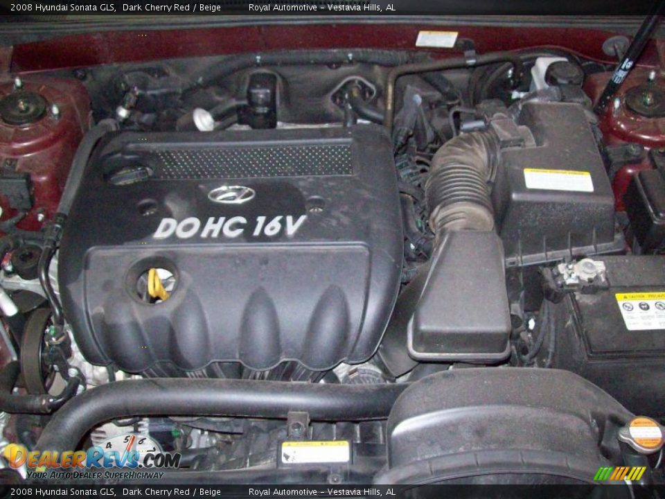 2008 Hyundai Sonata GLS Dark Cherry Red / Beige Photo #28