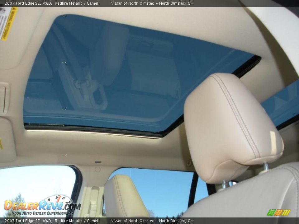 2007 Ford Edge SEL AWD Redfire Metallic / Camel Photo #13