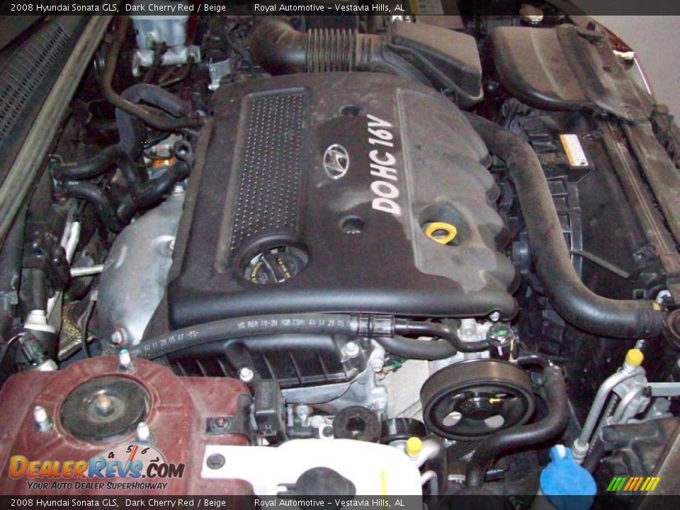 2008 Hyundai Sonata GLS Dark Cherry Red / Beige Photo #29