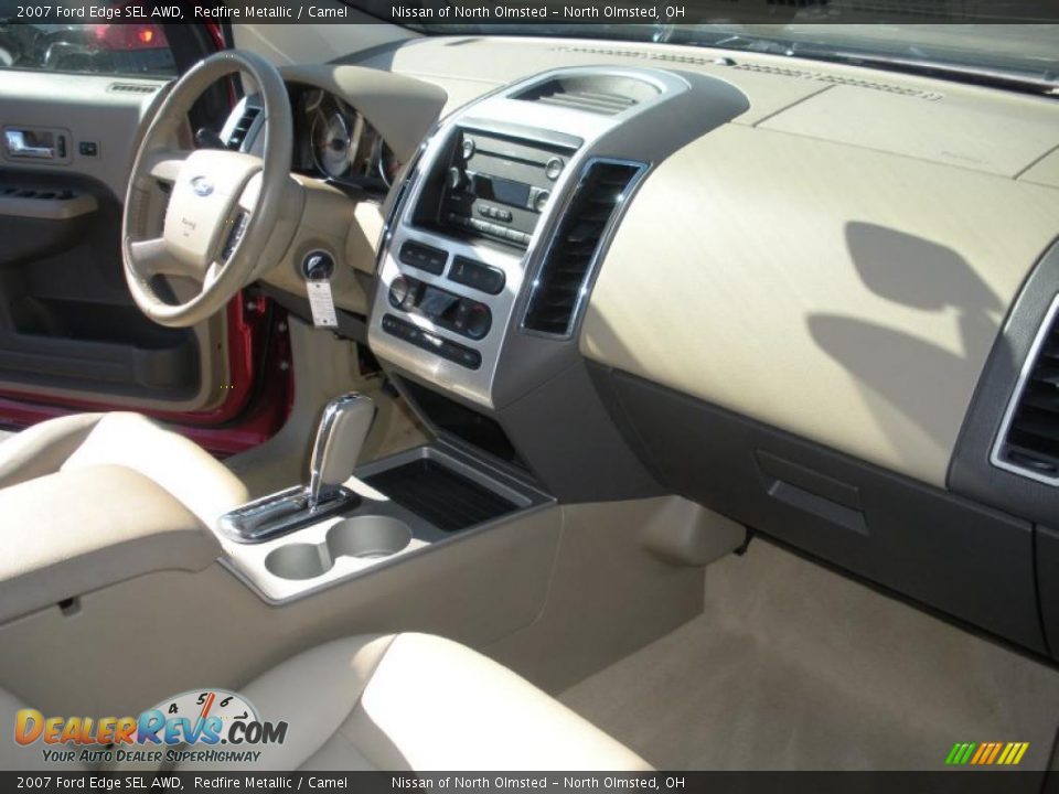 2007 Ford Edge SEL AWD Redfire Metallic / Camel Photo #14
