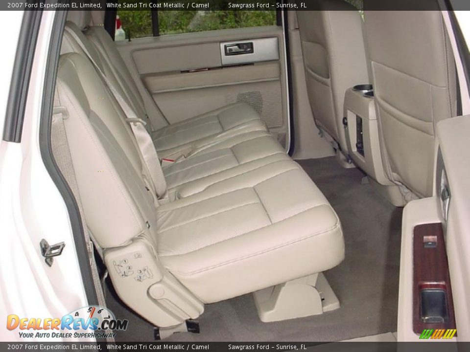 2007 Ford Expedition EL Limited White Sand Tri Coat Metallic / Camel Photo #14