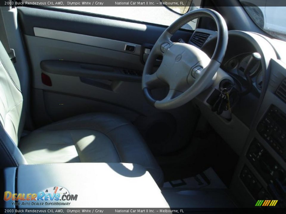 2003 Buick Rendezvous CXL AWD Olympic White / Gray Photo #35