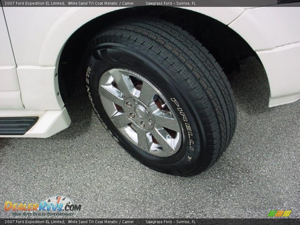 2007 Ford Expedition EL Limited White Sand Tri Coat Metallic / Camel Photo #17