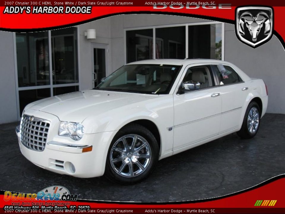 2007 Chrysler 300 C HEMI Stone White / Dark Slate Gray/Light Graystone Photo #1