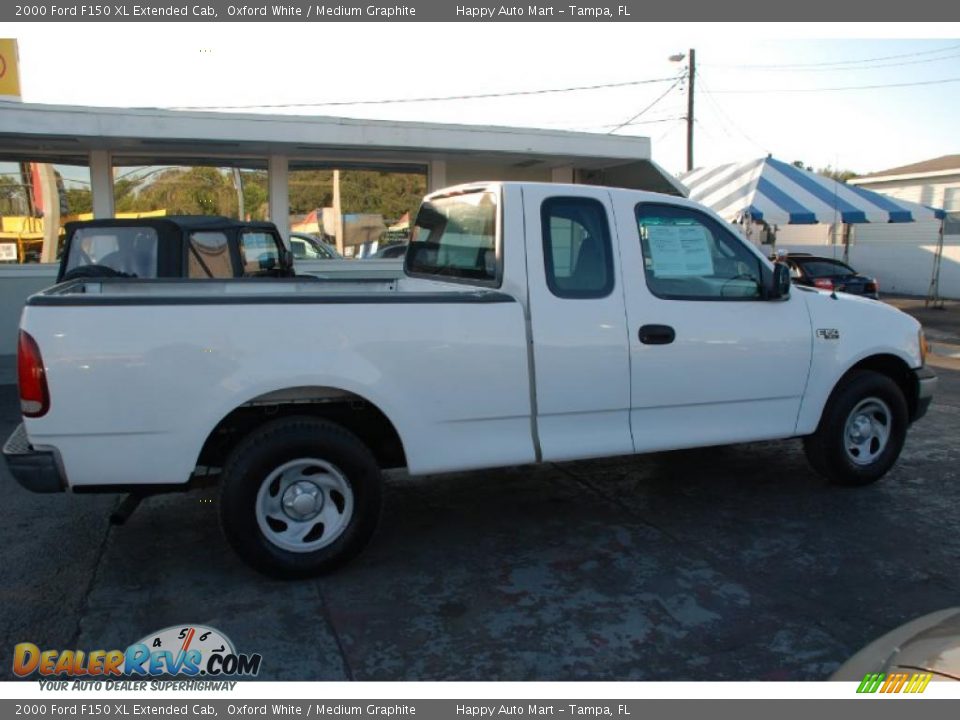2000 Ford F150 XL Extended Cab Oxford White / Medium Graphite Photo #4