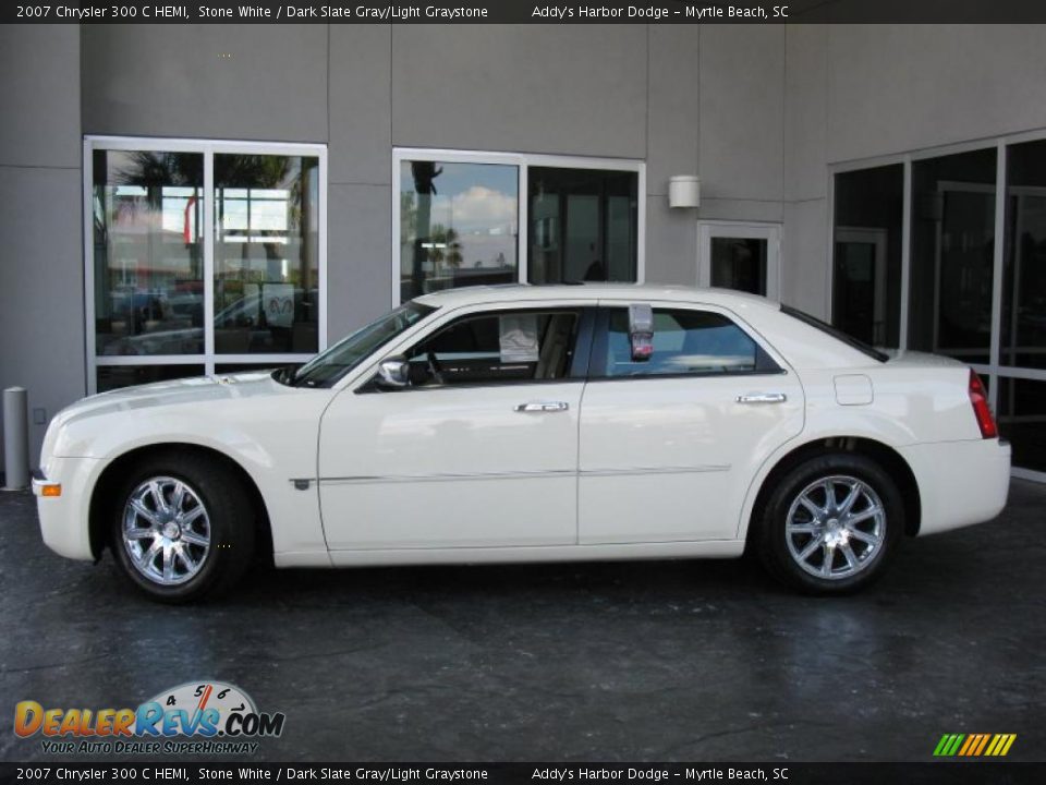 2007 Chrysler 300 C HEMI Stone White / Dark Slate Gray/Light Graystone Photo #5