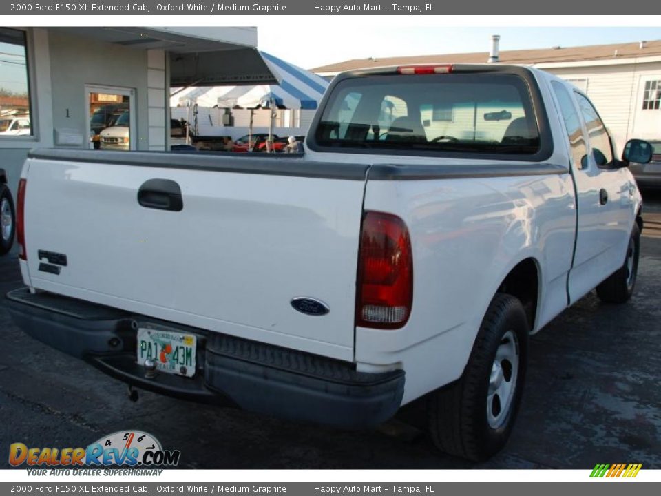 2000 Ford F150 XL Extended Cab Oxford White / Medium Graphite Photo #5